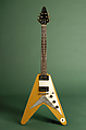 Flying V (serial no. 9 1694), Gibson (American, founded Kalamazoo, Michigan 1902), Korina (Limba wood), rosewood, nickel, plastic